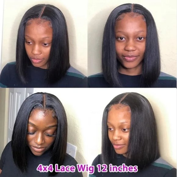 Short Bob Closure Wigs - Picture 5 of 5